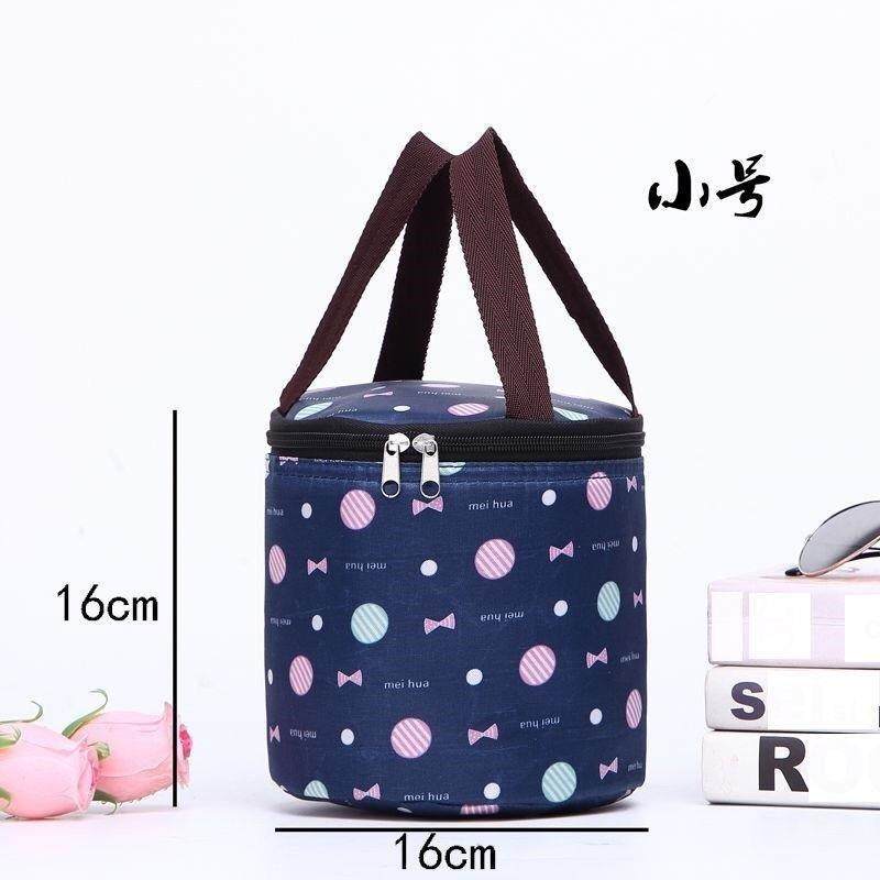 饭盒袋铝箔保温圆形保温桶套子手提便当包大容量学生防水帆布包女,收纳整理,饭盒袋,淘宝优惠券,粉丝福利购,淘宝优惠卷