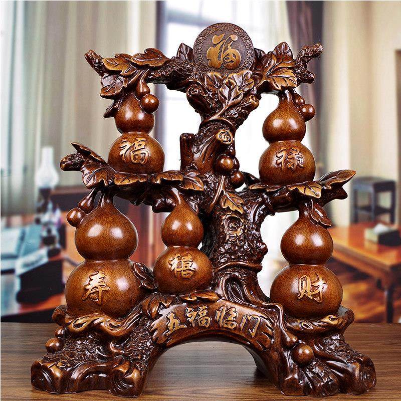 五福临门招财葫芦摆件福禄寿禧财风水客厅玄关酒柜电视柜家居装饰,家居饰品,桌面摆件,淘宝优惠券,粉丝福利购,淘宝优惠卷