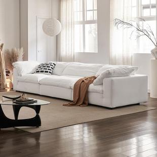 cloud云沙发小户型原版 客厅云感超软羽绒布艺直排云朵双人奶油风