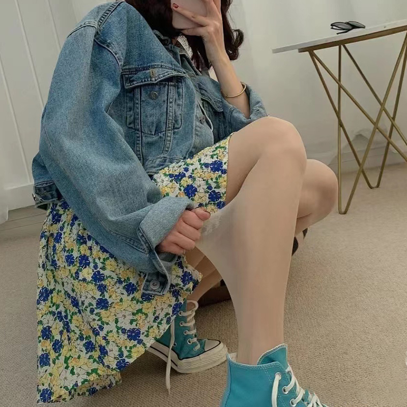 肤色丝袜女薄款防勾丝春夏款隐形光腿神器jk肉色全透明连裤袜黑丝