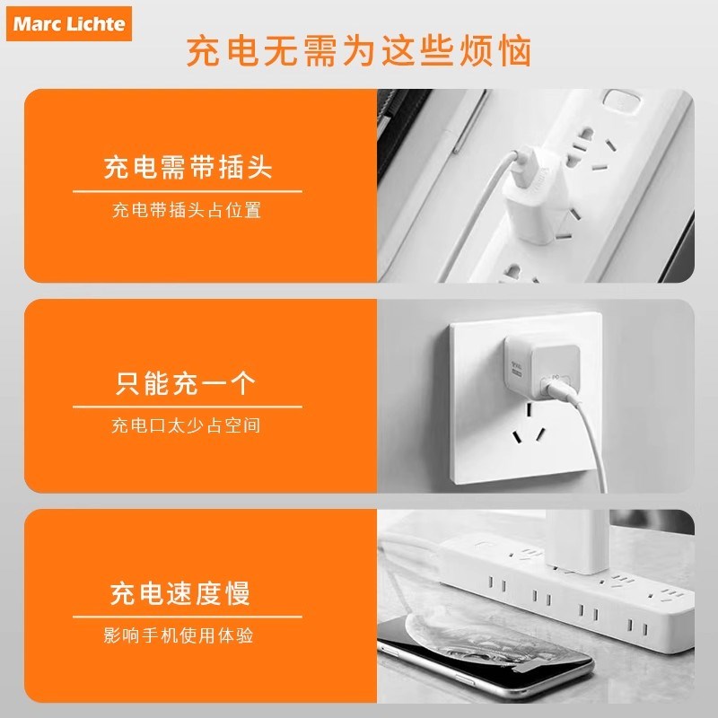 86型六位6孔USB带开关手机充电四位4孔USB 2.4A墙壁插座面板220V