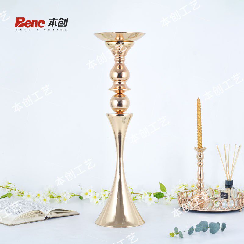 婚庆布置道具烛台桌花架西式婚礼场景装饰摆件金属铁艺餐桌花器