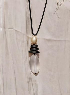 青岛出口不规则几何吊坠轻奢简约高级感长项链小众设计款项链