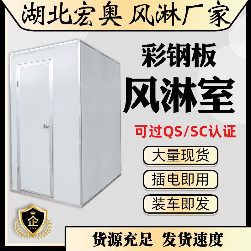 检查认证用风淋门彩钢板单人风淋室现货湖北厂家风淋通道人淋室