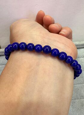 天然青金石手链色泽油亮原色青金手链手串