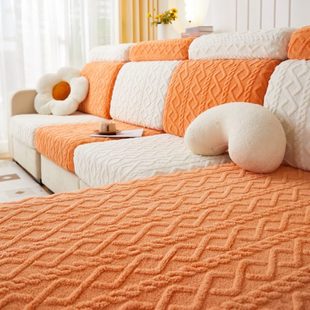 弹力沙发盖布巾 舒棉绒沙发套罩 2023新款 四季 通用防滑沙发坐垫