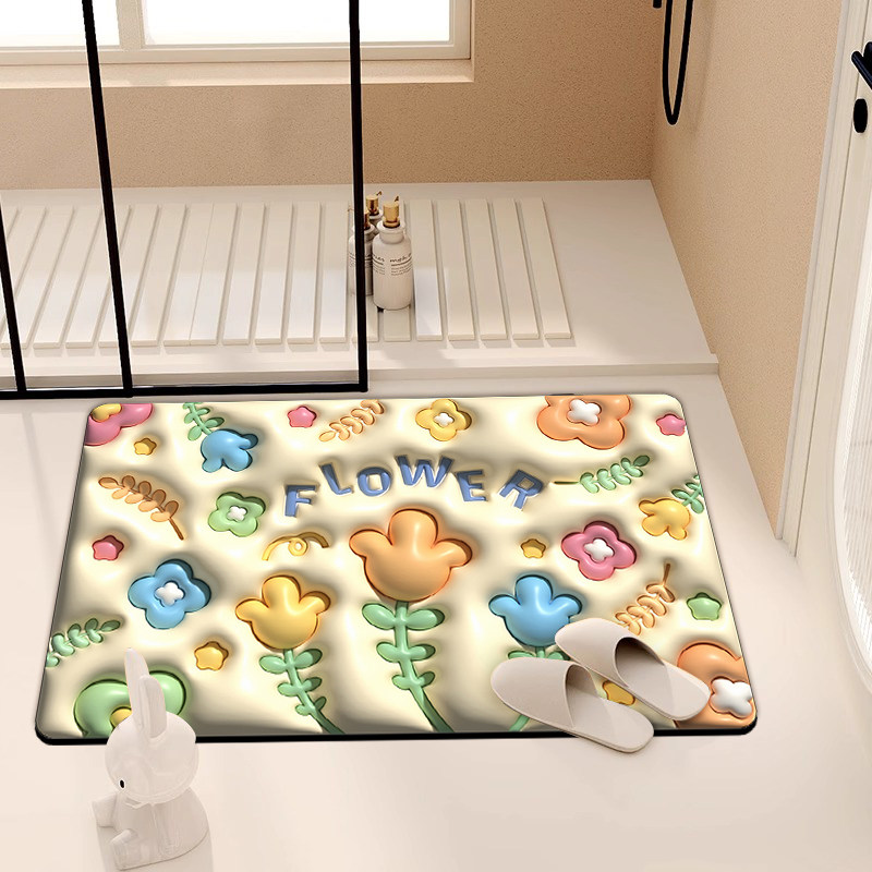 硅藻泥吸水地垫浴室卫生间入户门防滑速干脚垫洗手间厕所地毯家用,居家布艺,家用脚垫,淘宝优惠券,粉丝福利购,淘宝优惠卷