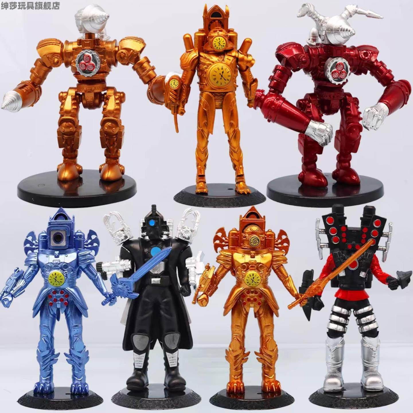 新款泰坦五天王关节可动手办模型17cm超大机械监控人和音响人摆件