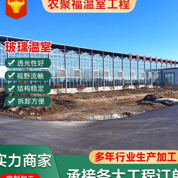 玻璃温室大棚安装智能阳光板温室连栋大棚展览花卉蔬菜大棚骨架厂