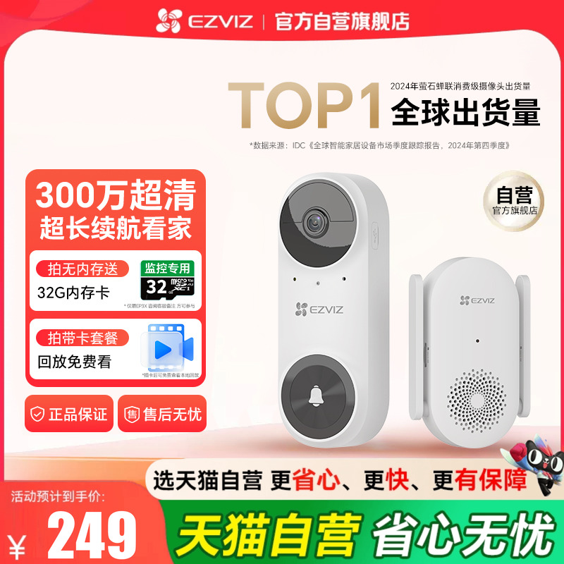 『咨询领全国补贴』萤石智能门铃