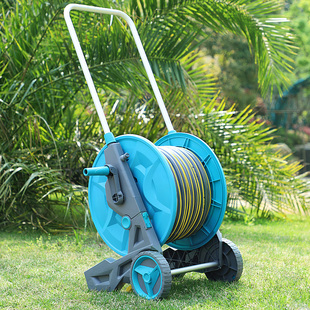 汉轩大号水管收纳架洗车水管车浇花喷头软管家用卷管器水车架带轮