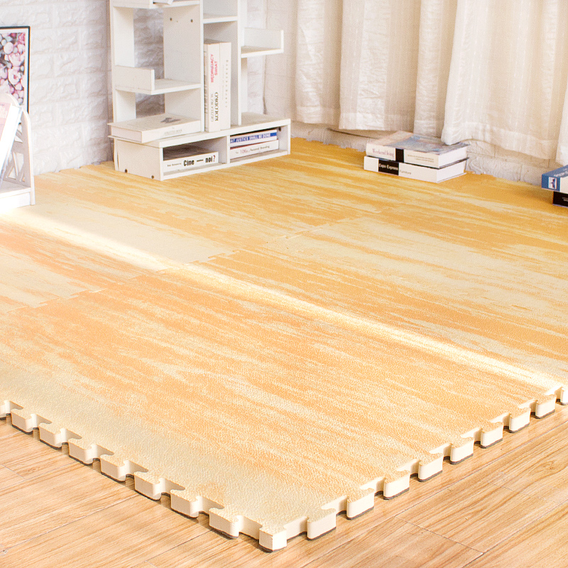 加大1x1米木纹泡沫拼接地垫跆拳道游乐园加厚2.5cm防滑防摔爬爬垫