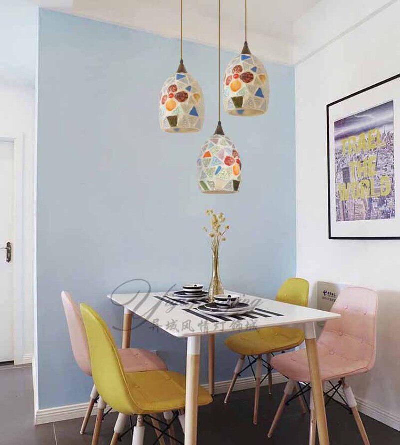 LED三头餐厅吊灯 简欧餐吊灯饭厅灯过道门厅楼梯间灯单头地中海灯