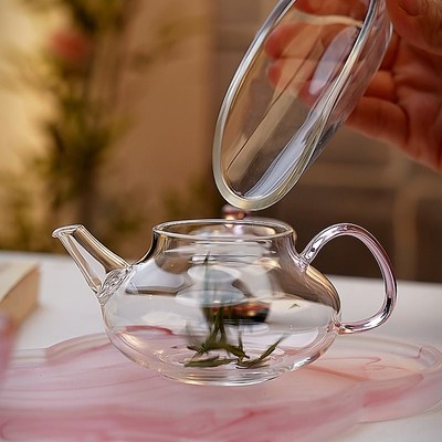 家用玻璃泡茶壶小号迷你小茶壶女士专用耐热花茶壶纯手工精致茶具