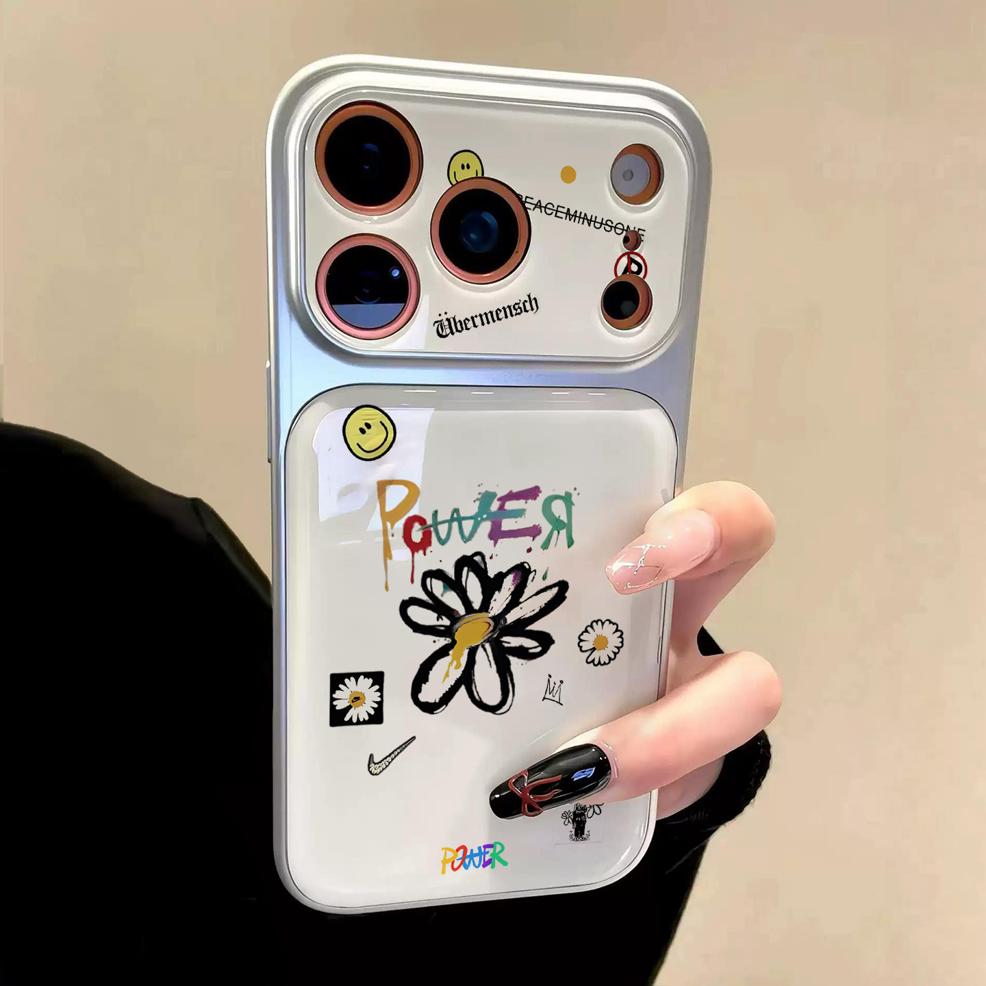 雏菊GD权志龙适用苹果18promax手机壳iPhone17promax秒变17大视窗16pro周边15联名14同款13高级18pro男12女11