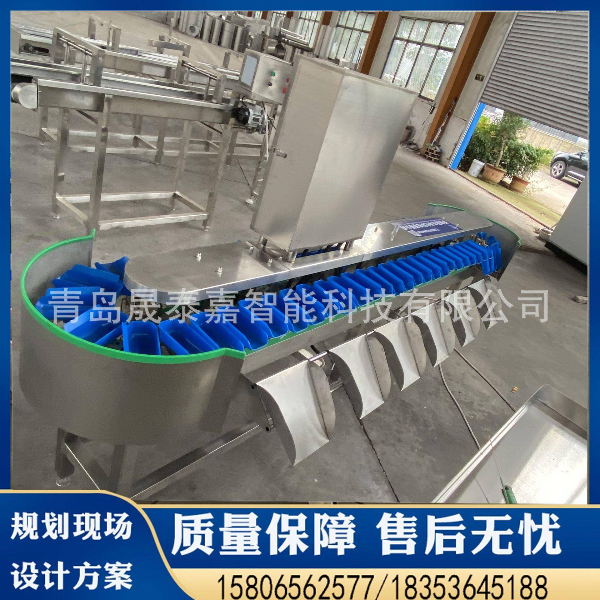 厂家供应全自动分拣机水果海鲜高精度皮带组合检重机重量分选机