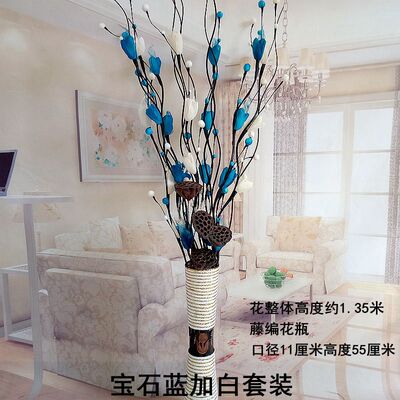 包邮天然柳枝干花仿真客厅落地套装干枝插花家居饰品摆设玄关隔断