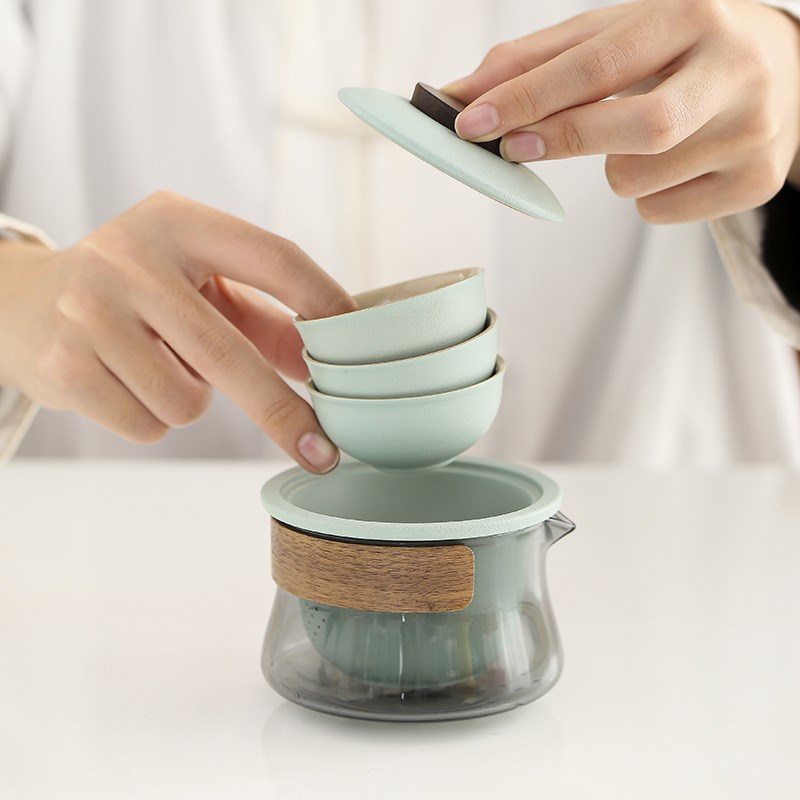 便携式旅行茶具小套装快客杯户外露营功夫泡茶壶商务活动礼品LOGO