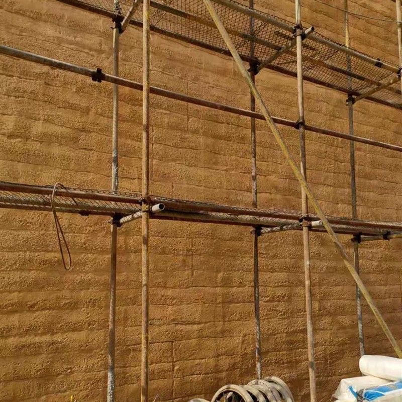 夯土墙面 涂料装饰壁材材料 内外黄泥墙面 民宿农家乐客栈老泥墙