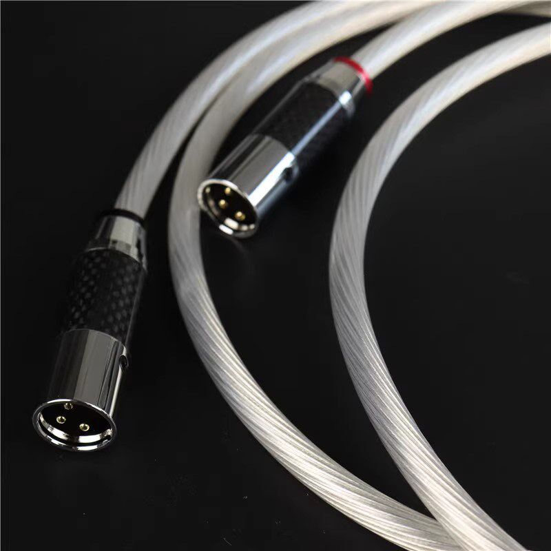 发烧双莲花转双卡农公 RCA转卡侬母 调音台功放AV音频线XLR平衡线