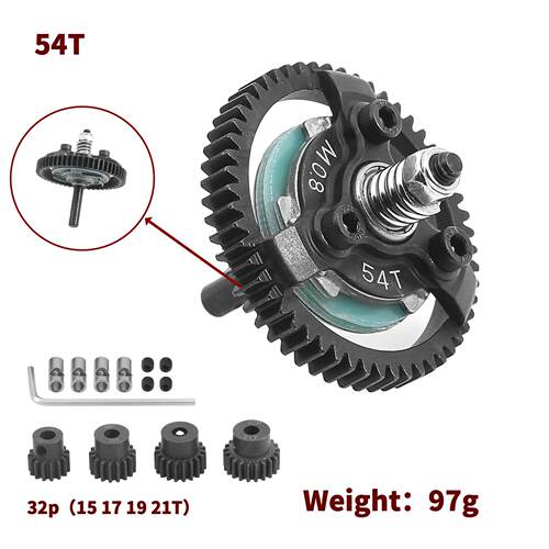 TRAXXAS SLASH 2WD 波箱齿轮0.8模套装=50T+52T+54T+56T+58T+60T