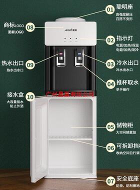 新款双推杯立式家用饮水机全自动制冷制热开水机公室宿舍饮水机