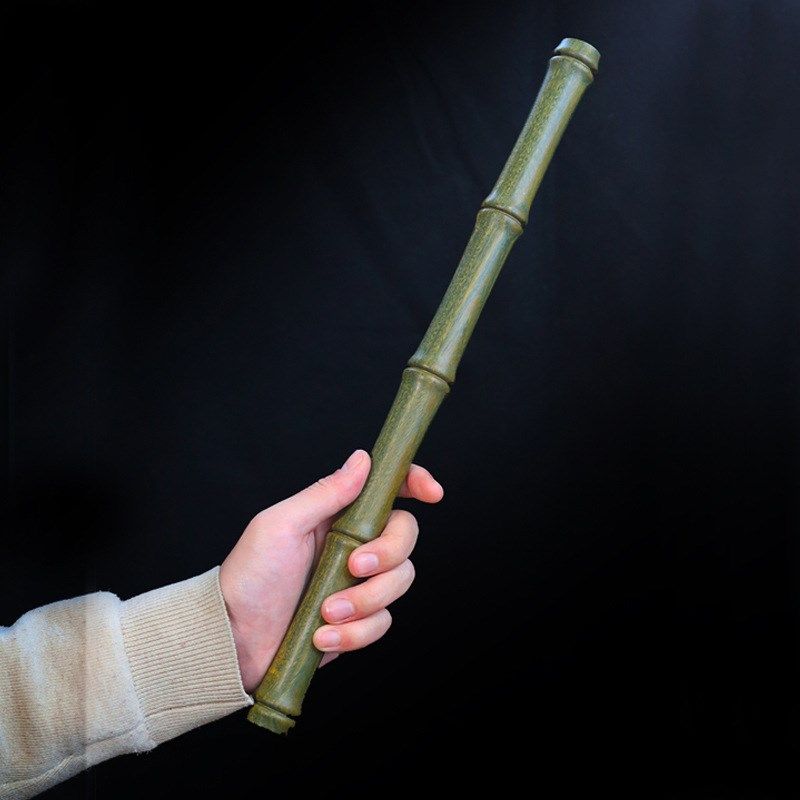 绿檀竹子棒实木敲打按摩棍短棍创意擀筋棒木棍太极棍健身棍圆棍子