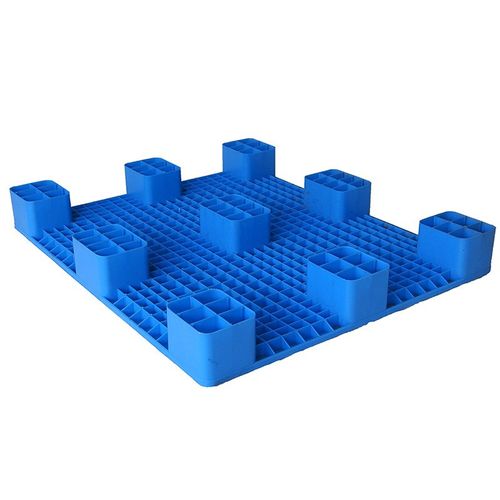 南通厂家物流叉车平板九脚塑料仓库周转防潮垫板平板九脚托盘