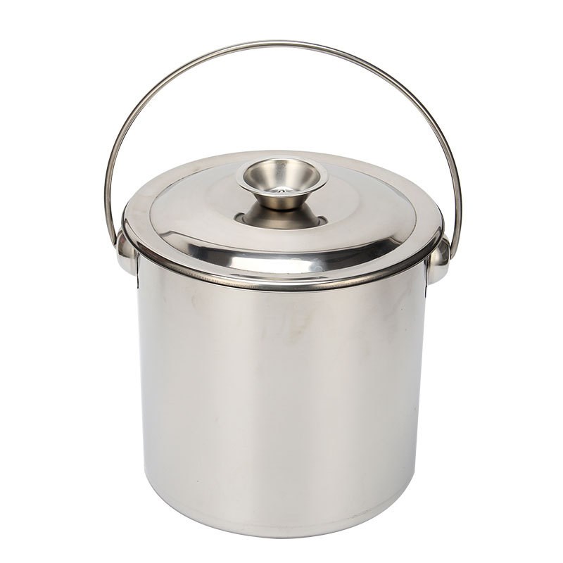 现货加厚不锈钢手提式储水桶食用桶油桶无磁带盖提水桶