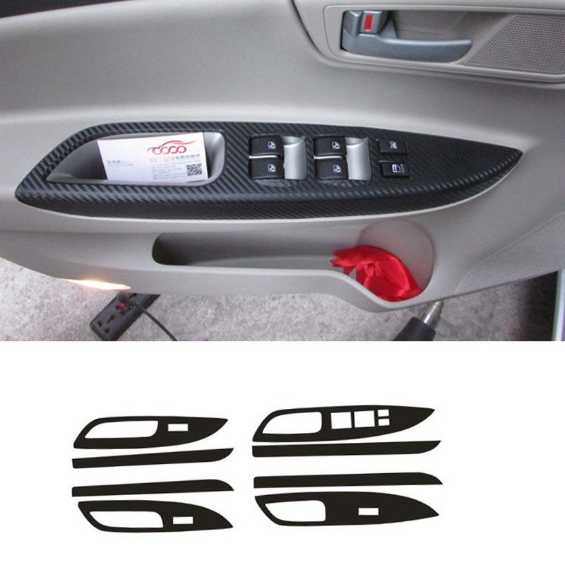 09-12款悦翔V5门扶手拉把手碳纤维玻璃升窗贴纸腾翼内饰改装饰