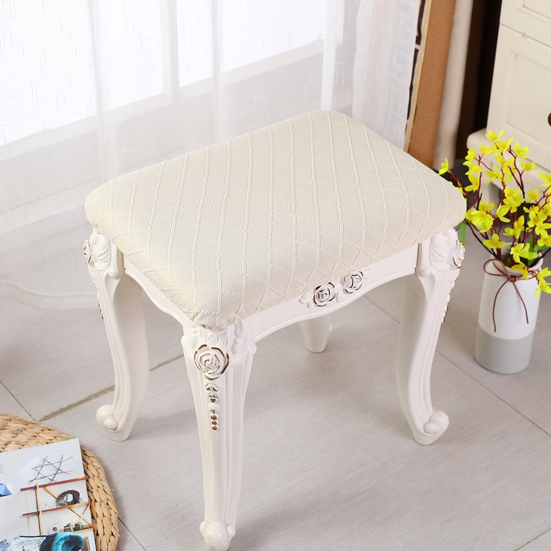 PK7J通用长方形小板凳套简约梳妆台美甲古筝坐垫面椅子套矮木凳子