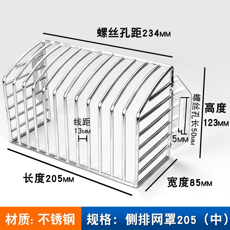 侧墙排水网罩防树叶过滤网罩下水道侧面排水口防堵片天台地漏