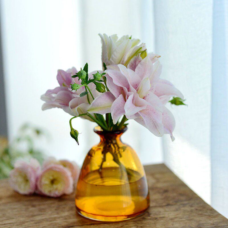 手工玻璃花瓶干花样板间创意摆件桌面插花器家居软装摆件花瓶