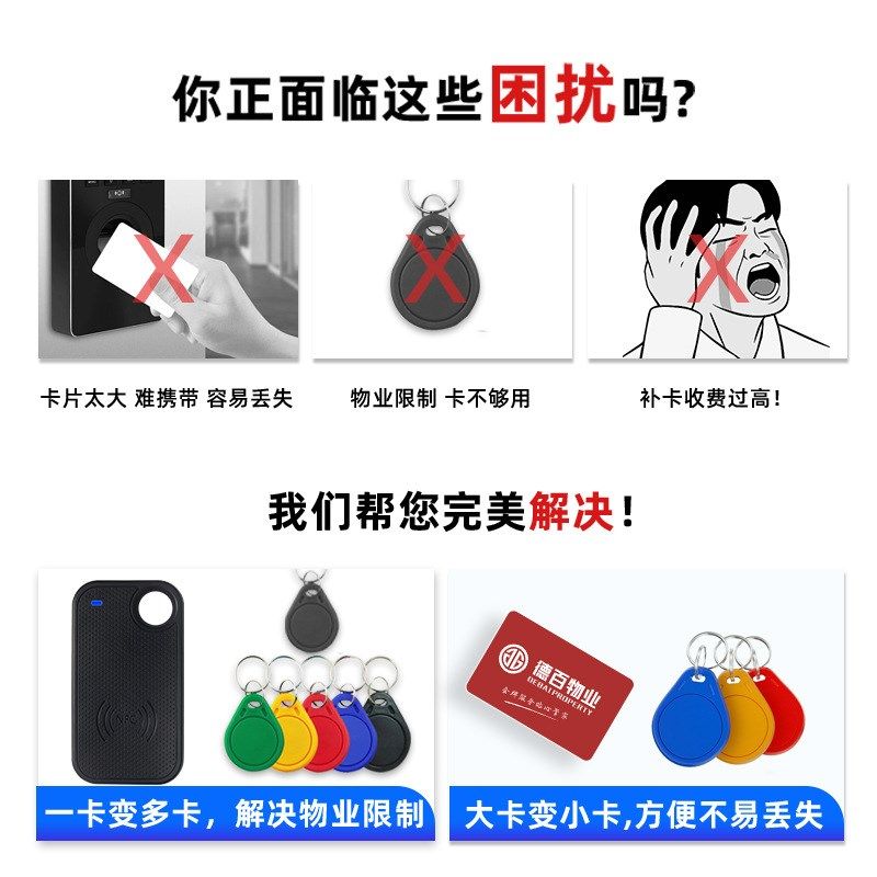 NFC读写器门禁卡复制器IC卡复卡器ID读卡器电梯卡拷贝智能卡刷卡
