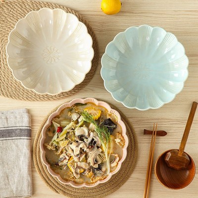 窑变釉10英寸大汤碗日式陶瓷餐具米饭碗面碗沙拉碗釉下彩大碗圆碗