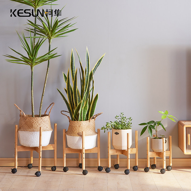 移动十字花架可调节客厅落地式花盆架阳台植物摆放架多肉盆栽架子