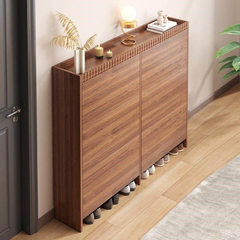 站博南竹翻斗鞋柜家庭门厅入口鞋架储物柜入口墙超窄17cm储物柜,住宅家具,鞋柜,淘宝优惠券,粉丝福利购,淘宝优惠卷