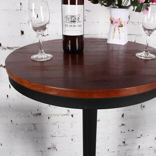 铁艺吧台椅酒吧高脚凳吧椅简约小圆方桌家用前台实木桌椅套装组合