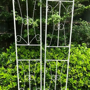 铁艺庭院栅栏月季花墙篱笆网爬藤架围栏网格蔷薇花铁线莲攀爬花架