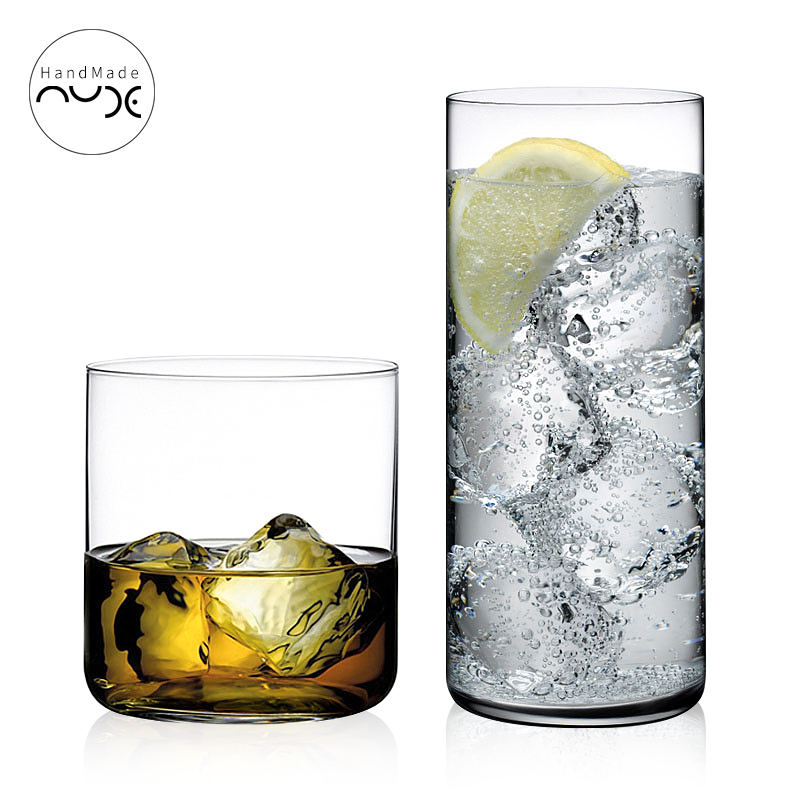 土耳其进口NUDE水晶玻璃创意水杯家用透明轻薄果汁杯牛奶杯啤酒杯