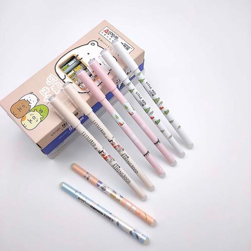 奥德美摩磨乐可擦中性笔小学生0.5卡通魔易擦笔全针管黑色晶蓝