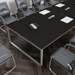 会议室专用黑色桌垫会议桌长桌桌布办公桌面保护垫大尺寸皮革桌布