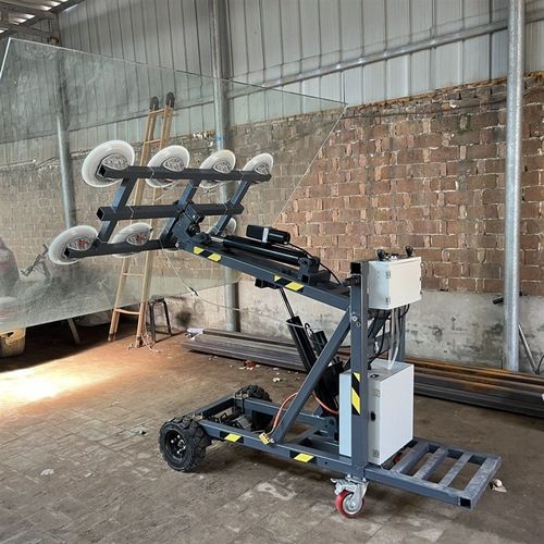 新款真空吸盘玻璃推车搬运安装移动机械手电动行走升降幕墙门工厂