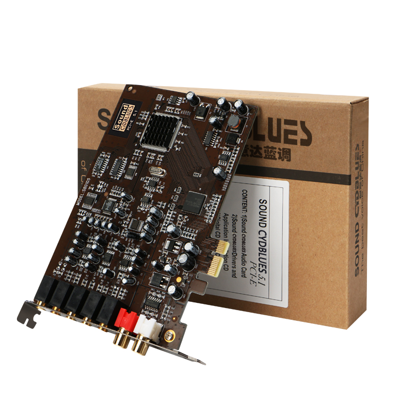 创新技术5.1PCI-E声卡 SB000升SB0105小插槽内置独立声卡K歌装