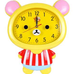 卡通挂钟客厅卧室静音创意时尚爱造型儿童房钟表装饰礼品个性