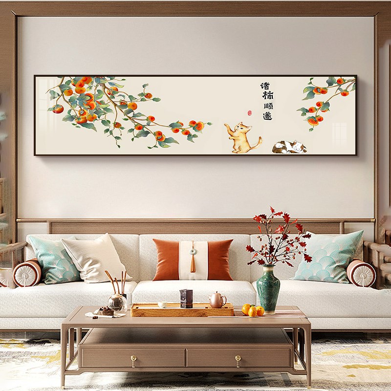 简约清新客厅装饰画三联画植物花卉沙发背景墙挂画壁画餐厅卧室画