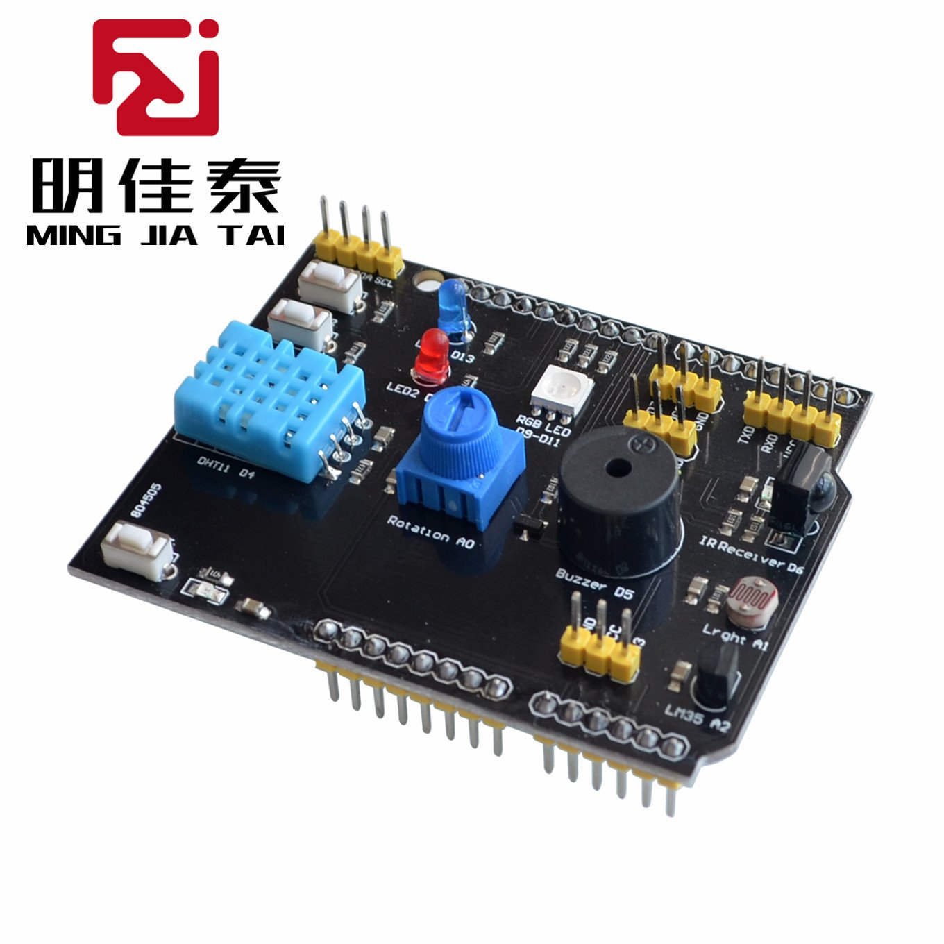 9合一多功能扩展板 DHT11温湿度 LM35温度 蜂鸣器兼容