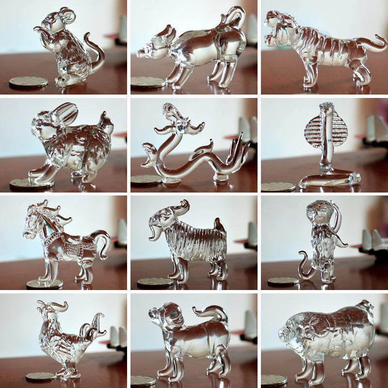 水晶十二12生肖鼠牛虎兔龙蛇马羊猴鸡狗猪风水生肖玻璃摆件工艺礼,家居饰品,桌面摆件,淘宝优惠券,粉丝福利购,淘宝优惠卷