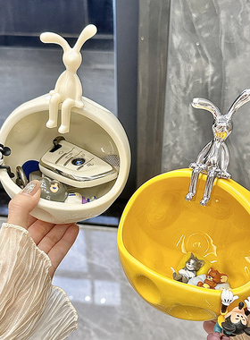 奶酪客厅玄d关茶几钥匙杂物置物收纳盒小垃圾桶家用轻奢高级感