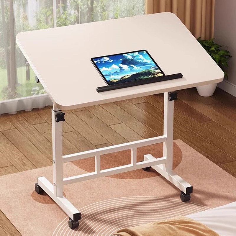 床边桌可移动书桌可升降学习桌可调180度折叠桌简易电脑桌写字桌